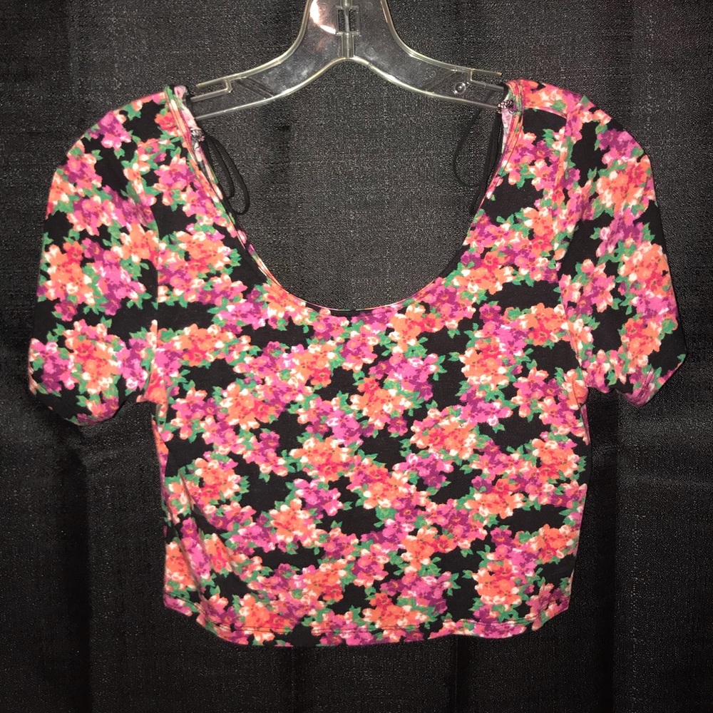 Soft floral crop top